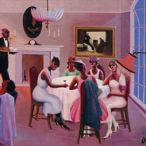 30 x 24 pulgadas - Archibald Motley Nueva impresión HD sobre lienzo lista para colgar Imagen de gran tamaño Hermosa pintura de pared para decoración del hogar