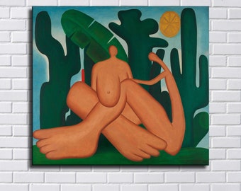 Antropofagia by Tarsila do Amaral Waterproof Vinyl Fabric HD Print, Wall Home decor