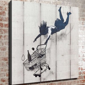 Banksy Waterproof Vinyl Fabric HD Print, Wall Home decor, Ready to hang