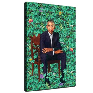 Kehinde Wiley - Obama Waterproof Vinyl Fabric, HD Print, Wall Home decor, Ready to hang