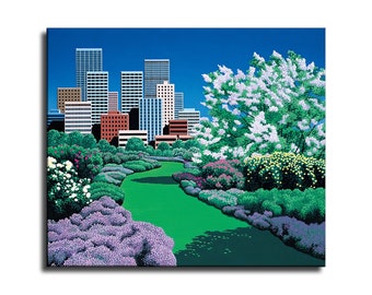 Hiroshi Nagai Waterproof Vinyl Fabric canvas HD Print, Wall Home decor, Ready to hang