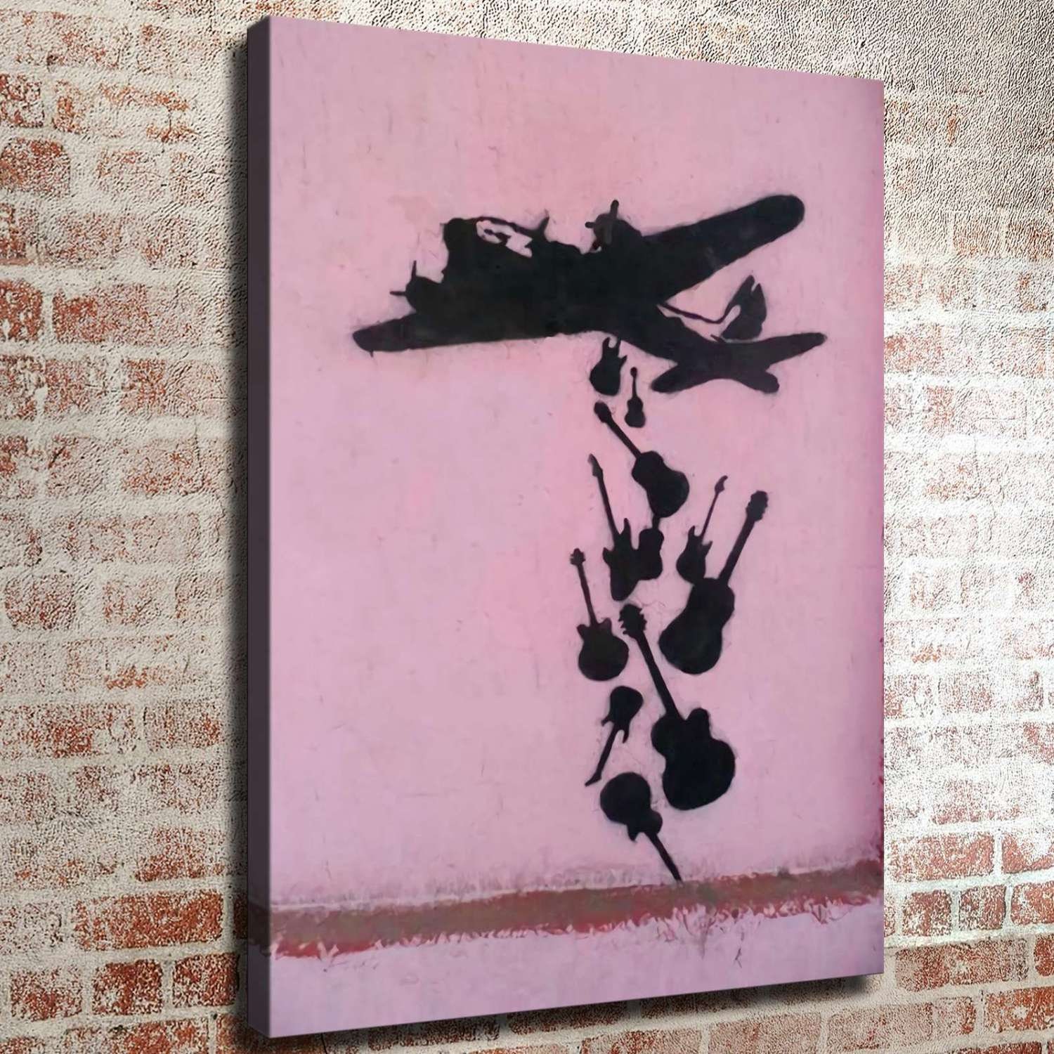 Banksy Waterproof Vinyl Fabric HD Print, Wall Home Decor, Ready to