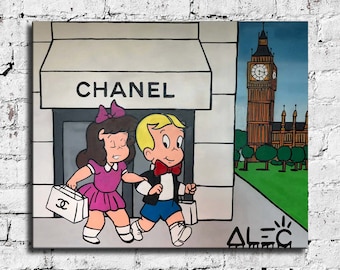 Alec Monopoly Waterproof Vinyl Fabric canvas HD Print, Wall Home decor, Ready to hang