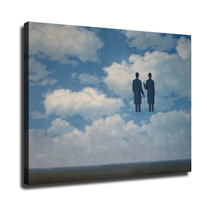 30x24 polegadas Rene Magritte "O Reconhecimento Infinito, 1963" Nova impressão HD em tela pronta para pendurar pintura de parede de decoração para casa de tamanho grande