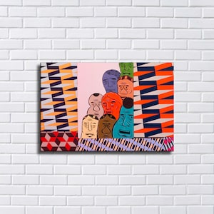 36x24 Zoll Barry McGee inspirierter Kunstdruck. Neuer HD Druck. Leinwand fertig zum Aufhängen. Großes Plakat. Große Leinwand. Wohnkultur Wandbild.