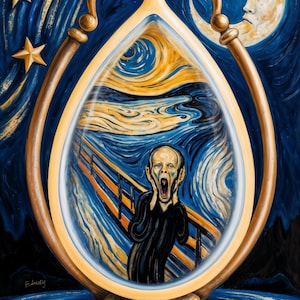 Edvard Munch &#39;The Scream&#39; Waterproof Vinyl Fabric, HD Print, Wall Home decor