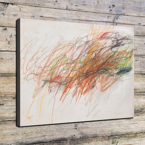 20&quot;x16&quot; Inches Cy Twombly inspired Art Print. New HD print. Canvas ready to hang. Large poster. Large canvas. Home decor wall painting