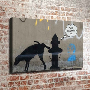 38x24 inches Banksy inspired Art Print. New HD print. Canvas ready to hang. Large size poster. Large size canvas. Home decor wall painting