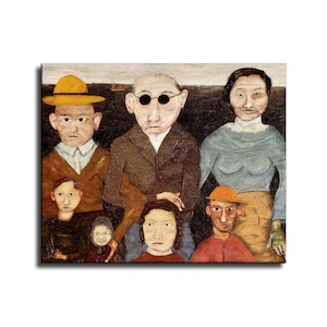 30x24 inches - Lucian Freud "The Refugees" Neuer HD Druck auf Leinwand fertig zum Aufhängen schönes Wohnkultur Wandbild