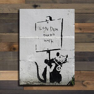 34x24 Inches Banksy inspired Art Print. New HD print. Canvas ready to hang. Large size poster. Large size canvas. Home decor wall painting