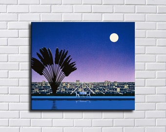 Hiroshi Nagai Waterproof Vinyl Fabric HD Print, Wall Home decor, Ready to hang