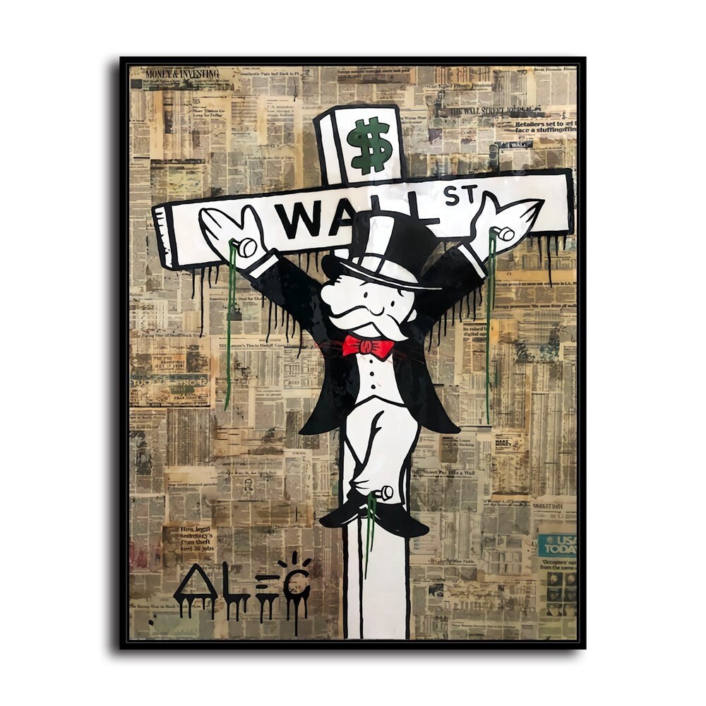 Alec Monopoly Waterproof Vinyl Fabric HD Print, Wall Home Decor