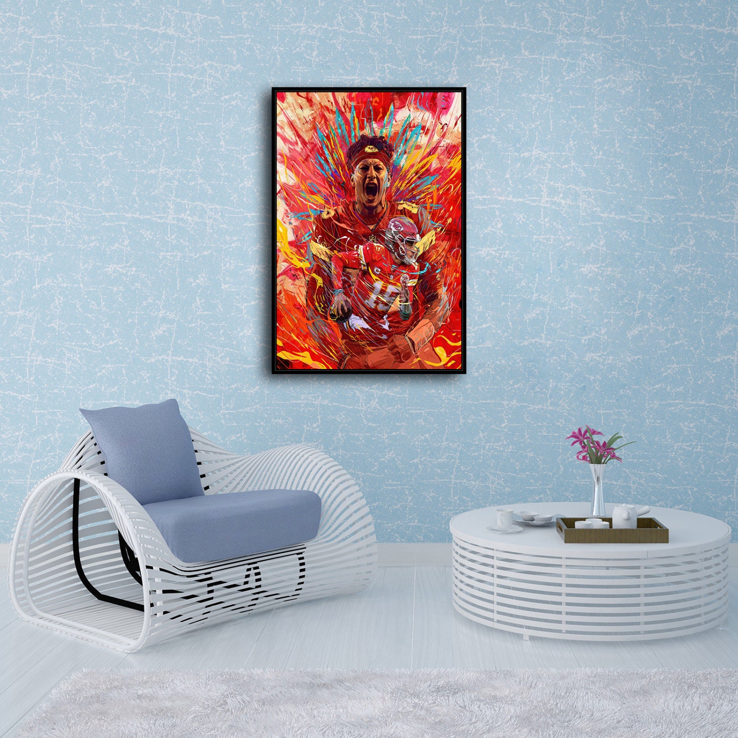 36x24 Inches Patrick Mahomes New HD Print on Canvas Ready to Hang Large Size Home Decor Wall