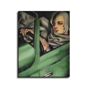 Impressão artística inspirada em Tamara de Lempicka, 76x60 cm. Nova impressão em HD. Tela pronta para pendurar. Pôster grande. Pintura de parede para decoração de casa.