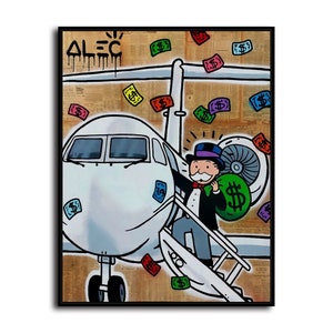 Alec Monopoly Waterproof Vinyl Fabric HD Print, Wall Home decor, Ready to hang