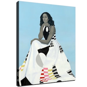 Tessuto in vinile impermeabile &quot;Michelle Obama&quot; di Amy Sherald, stampa HD, pronto da appendere