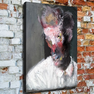 36x24" inches - Francis Bacon "Surreal portrait" New HD print on canvas ready to hang large size picture beautiful home decor wall painting