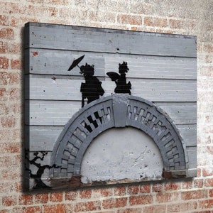 30x24 Inches Banksy inspired Art Print. New HD print. Canvas ready to hang. Large size poster. Large size canvas. Home decor wall painting