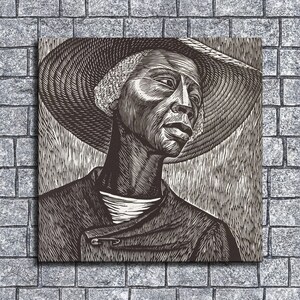 24x24 Inches Elizabeth Catlett inspired Art Print. New HD print. Canvas ready to hang. Large size poster. Home decor wall painting