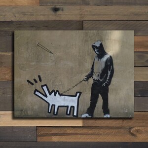 34x24 Inches Banksy inspired Art Print. New HD print. Canvas ready to hang. Large size poster. Large size canvas. Home decor wall painting