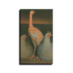 Grant Wood Waterproof Vinyl Fabric, HD Print, Wall Home decor, Ready to hang
