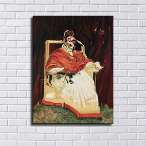 Francis Bacon Pope Innocent X Waterproof Vinyl Fabric HD Print, Wall Home decor