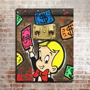 Alec Monopoly Waterproof Vinyl Fabric HD Print, Wall Home decor, Ready to hang