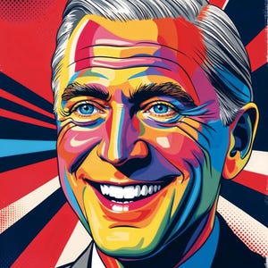 Stampa artistica ispirata a Jimmy Carter, 91x61 cm. Nuova stampa HD. Tela pronta da appendere. Poster enorme. Stampa Pop Art. Quadro da parete per la casa.