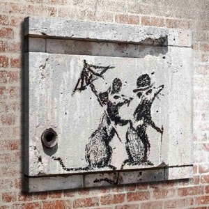 30x24 Inches Banksy inspired Art Print. New HD print. Canvas ready to hang. Large size poster. Large size canvas. Home decor wall painting