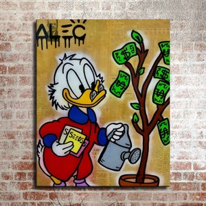 Lámina artística de 76 x 61 cm inspirada en Alec Monopoly. Nueva impresión en alta definición. Lienzo listo para colgar. Póster grande. Lienzo de arte pop. Pintura mural para decorar el hogar.