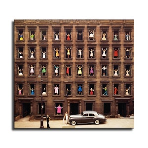 Ormond Gigli &quot;Girls in the Windows&quot; Waterproof Vinyl Fabric, HD Print, Wall Home decor
