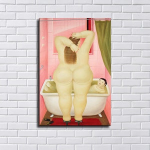 Impressão artística inspirada em Fernando Botero, 91 x 60 cm. Nova impressão em HD. Tela pronta para pendurar. Pôster grande. Tela de Pop Art. Pintura de parede para decoração de casa.