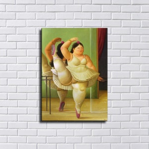 Botero Ballerina Waterproof Vinyl Fabric HD Print, Wall Home decor, Ready to hang