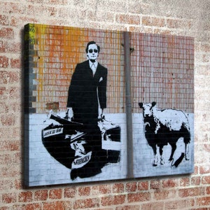 Banksy Waterproof Vinyl Fabric HD Print, Wall Home decor, Ready to hang