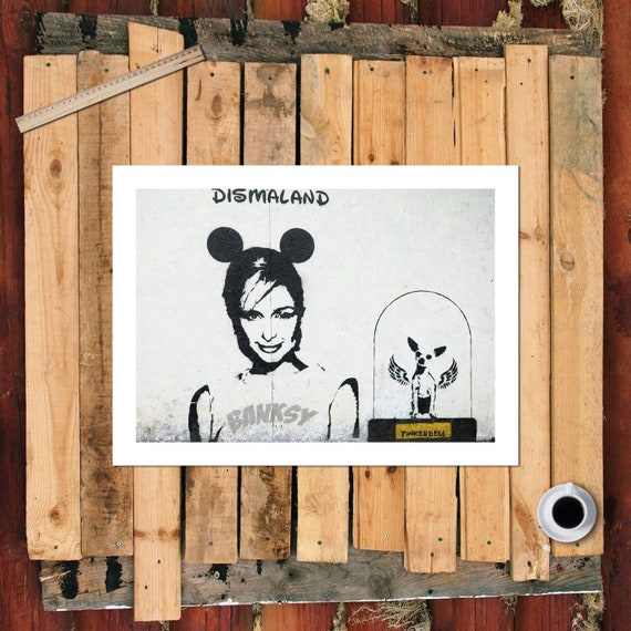 Banksy Dismaland Waterproof Vinyl Fabric HD Print, Wall Home Decor