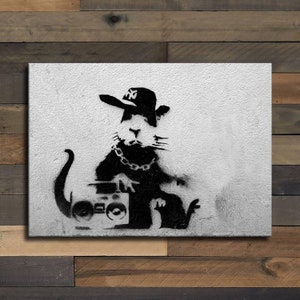 34x24 Inches Banksy inspired Art Print. New HD print. Canvas ready to hang. Large size poster. Large size canvas. Home decor wall painting