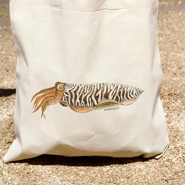 BOLSAS DE TELA, tote bag, peces mediterráneos, hechos en Mallorca