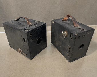 Vintage Box Camera Kodak Brownie & Ansco Retro Film Collectible Decor Gift
