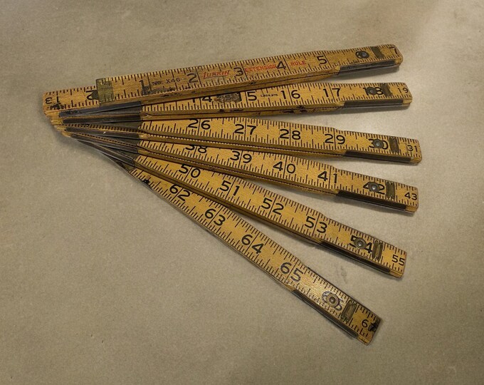 Measure Ruler Extension Extension Ruler Vintage Lufkin No X46 Red End Wood Folding Tape Measure ...