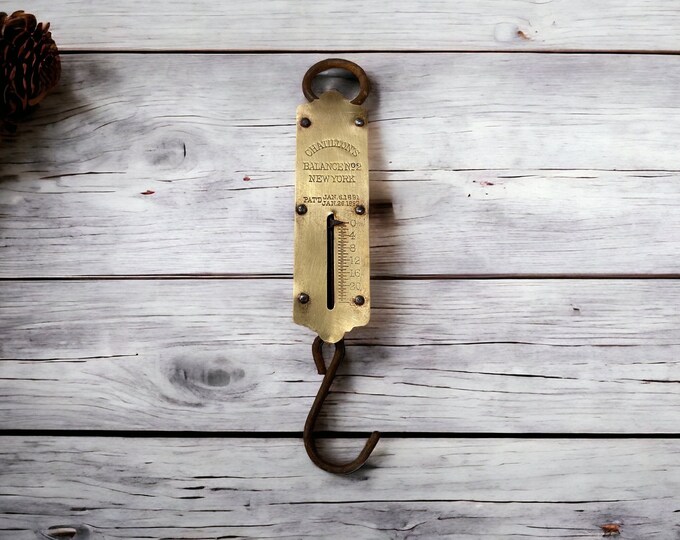 Vintage Chatillon’s Balance No 2 New York Spring Balance Hanging Brass ...