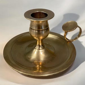 Vintage Brass Candlestick Holder Horndal Sweden Elegant Mid Century Nordic Home Decor Lighting
