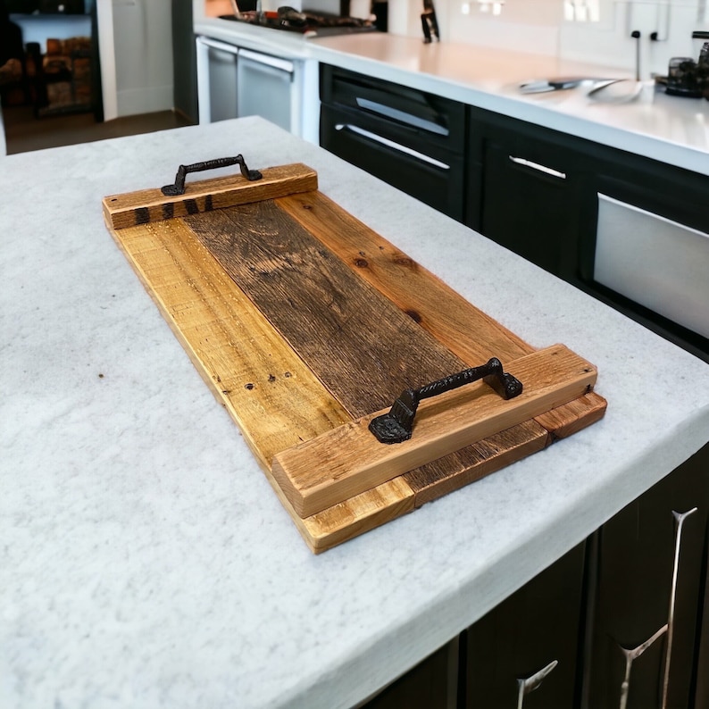 Pallet Wood Serving Tray Etsy