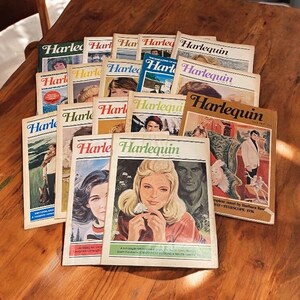Vintage Harlequin Romance Magazines 1970s Lot of 17 Classic Love Stories Collectible Paperbacks