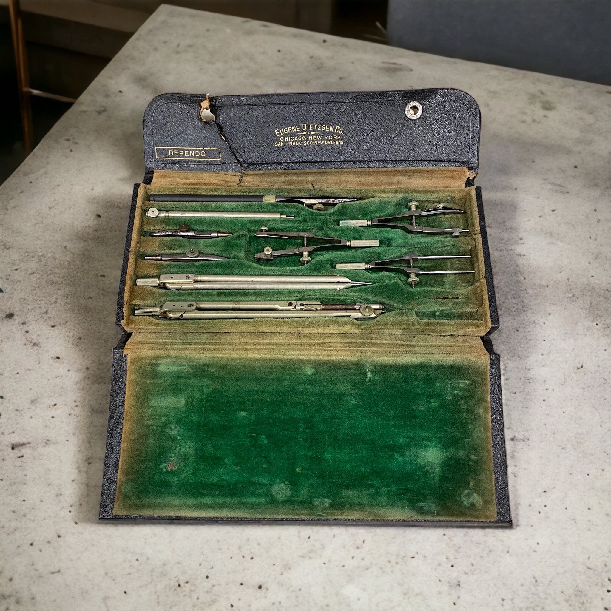 Vintage Desk Brush, Dietzgen Drafting Sweeper, Antique Architects