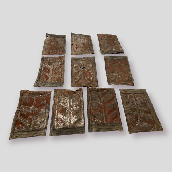 Antique Tin Tiles Etsy