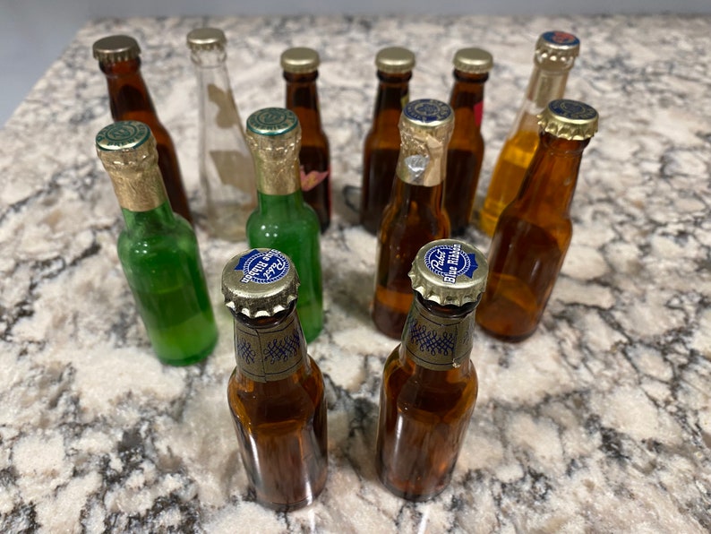 Miniature Beer Bottle Collection of 12 Etsy