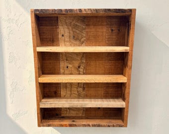 Rustic Pallet Wood Trinket Shelf, Handmade Wall Decor for Small Treasures