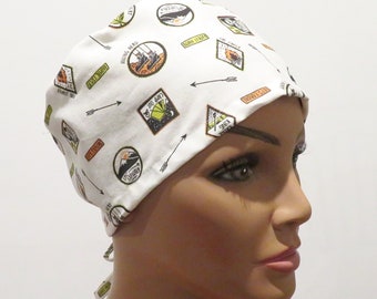 Hunting hiking design scrub cap, Men's tieback scrub caps, surgical caps