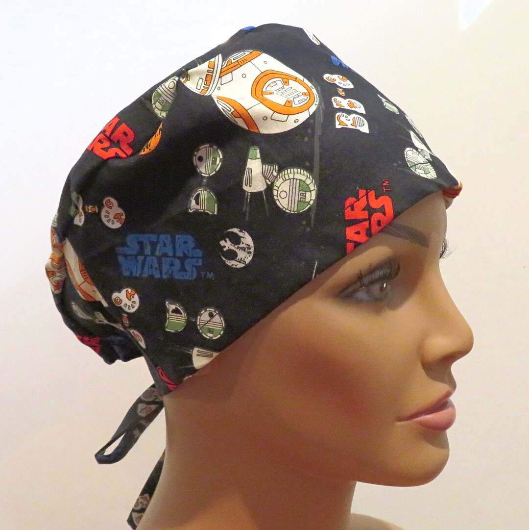 Star War Design Caps Tieback Hats Skull Caps Surgeons Hat Etsy