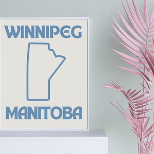 Printable Winnipeg Manitoba Art | Digital Download Art of Winnipeg | Cityscape Illustration for Home or Office Wall Decor | Digital File